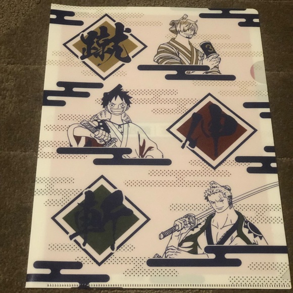 Toei Animation Other - One Piece x Coca-Cola Collaboration - Wa No Kuni Luffy Zoro Sanji - File Folder